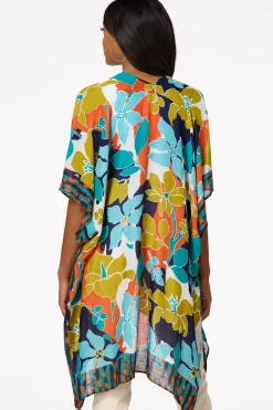 Cato Abstract Floral Kimono> Cover Ups|Tops