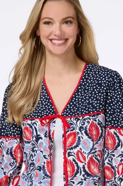 Cato Americana Leaf Tie Front Top><noscript><img width=