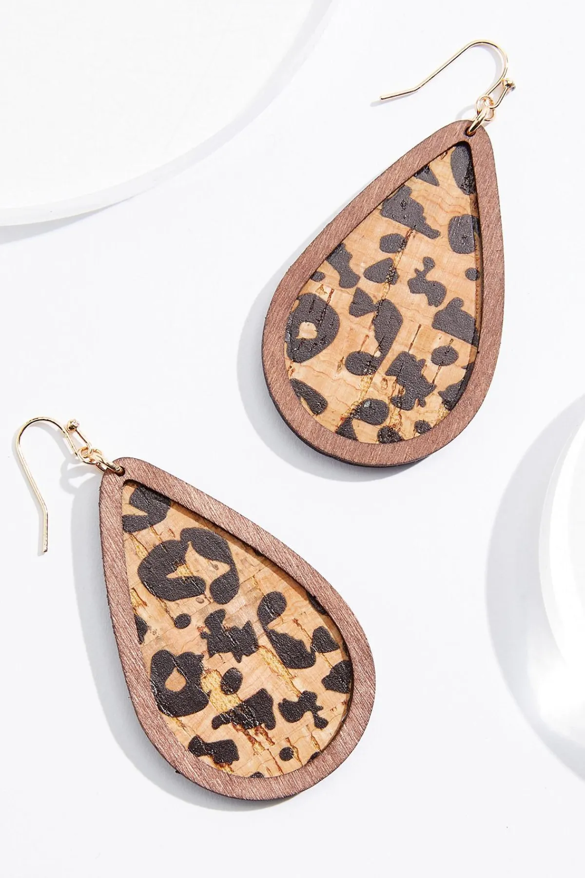 Cato Animal Cork Wood Trim Earrings> Earrings