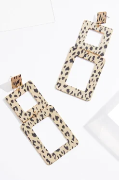 Cato Animal Fabric Cutout Earrings> Earrings