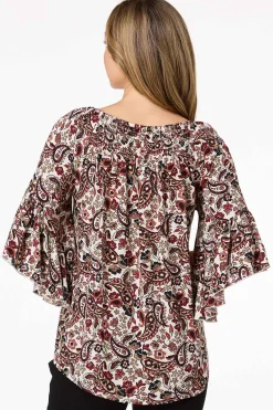 Cato Autumn Paisley Top> Tops