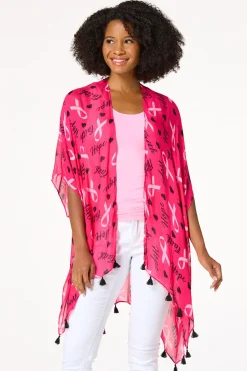 Cato Awareness Print Kimono> Cover Ups|Tops