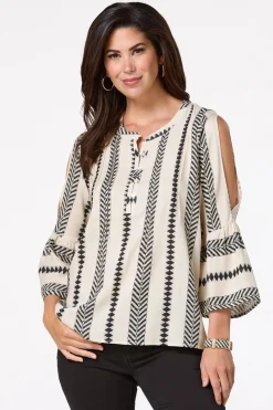 Cato Aztec Bell Sleeve Top> Tops