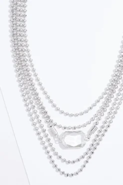 Cato Ball Chain Layered Short Necklace><noscript><img width=