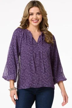 Cato Balloon Sleeve Poet Top> Tops