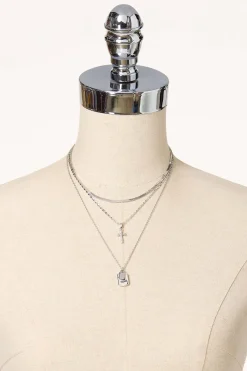 Cato Be Still Short Layered Necklace> Inspirational|Necklaces