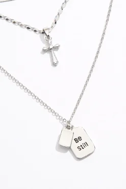 Cato Be Still Short Layered Necklace><noscript><img width=