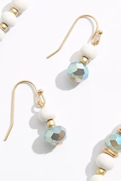 Cato Bead Rondelle Ring Pendant Necklace Set><noscript><img width=