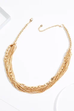 Cato Beaded Row Short Necklace> Necklaces