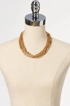 Cato Beaded Row Short Necklace> Necklaces