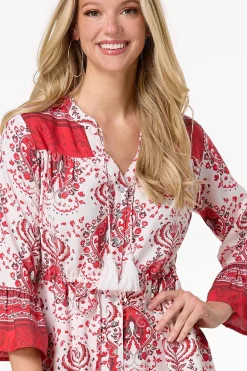 Cato Bell Sleeve Shirt Dress><noscript><img width=