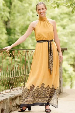 Cato Belted Mock Neck Dress> Dresses