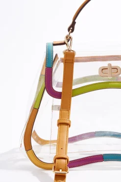 Cato Binding Detail Lucite Satchel> Handbags