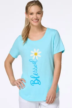 Cato Blessed Chenille Daisy Tee> Athleisure|Tops