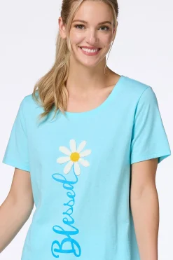 Cato Blessed Chenille Daisy Tee><noscript><img width=
