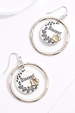 Cato Blessed Circle Earrings> Inspirational|Earrings