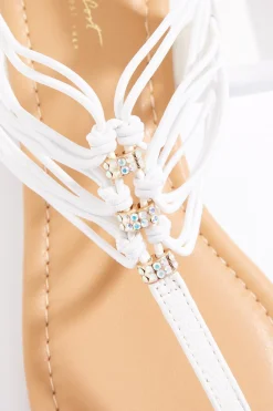 Cato Bling Bead Stretch Band Sandals><noscript><img width=