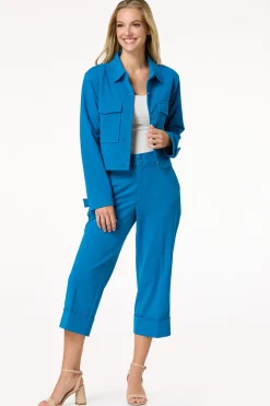 Cato Blue Cropped Trousers><noscript><img width=