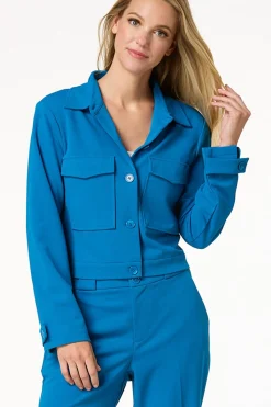 Cato Blue Cropped Trousers><noscript><img width=