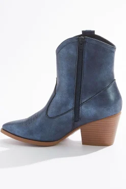 Cato Blue Fringe Western Booties> Boots
