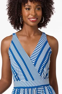 Cato Blue Patterned Tiered Leg Jumpsuit><noscript><img width=