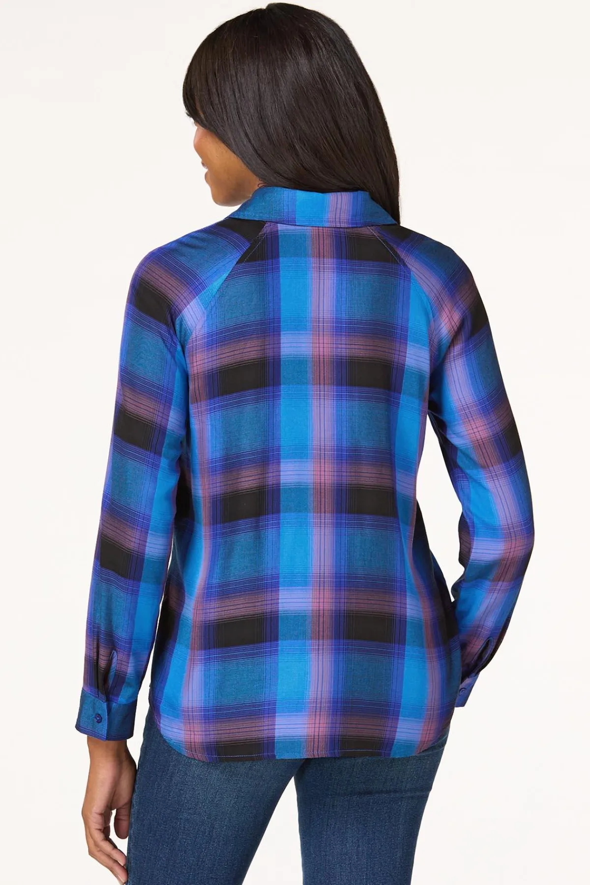 Cato Blue Plaid Shirt> Tops