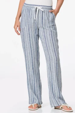 Cato Stripe Linen Beach Pants> Pants
