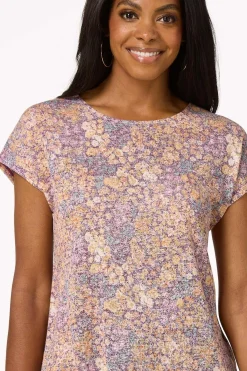 Cato Blurred Floral Tie Back Top><noscript><img width=