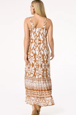 Cato Border Print Maxi Dress><noscript><img width=