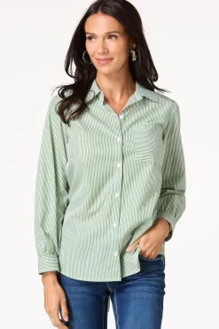 Cato Bow Back Detail Button Down Shirt> Tops