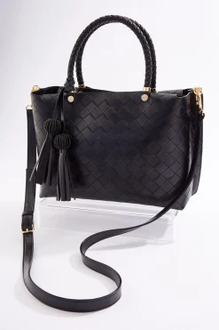 Cato Braided Handle Woven Satchel> Handbags