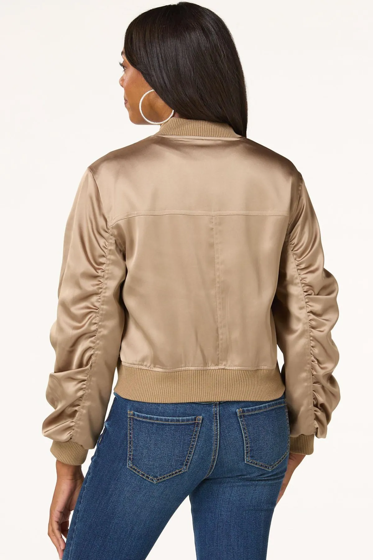 Cato Satin Bomber Jacket> Jackets & Vests