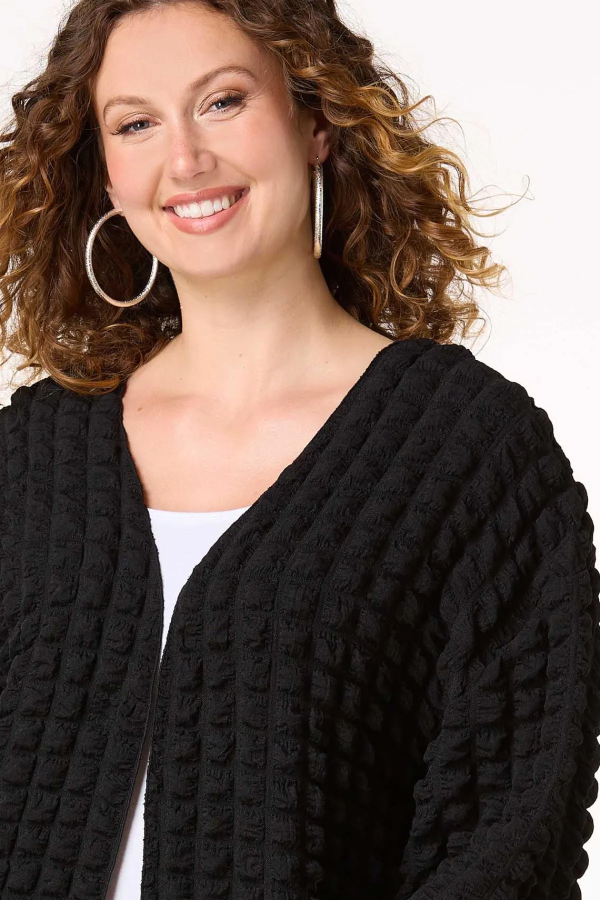 Cato Bubble Textured Cardigan> Tops
