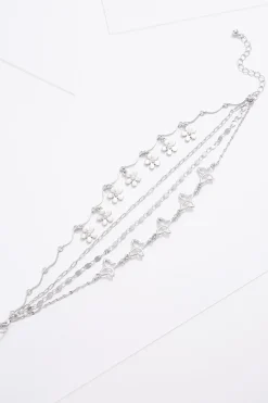 Cato Butterfly Flower Charm Anklet> Anklets