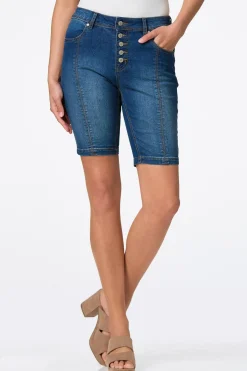 Cato Button Front Denim Shorts> Shorts|Jeans