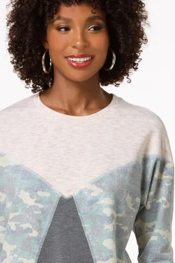Cato Camo Colorblock Top><noscript><img width=