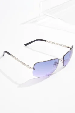 Cato Chain Arm Rimless Sunglasses><noscript><img width=