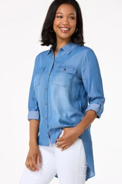Cato Chambray Button Down Shirt><noscript><img width=