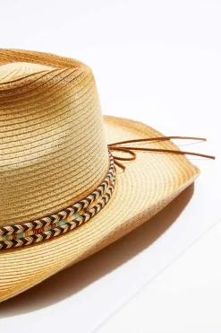Cato Chevron Band Straw Western Hat><noscript><img width=
