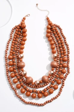 Cato Chunky Wood Ball Necklace> Necklaces