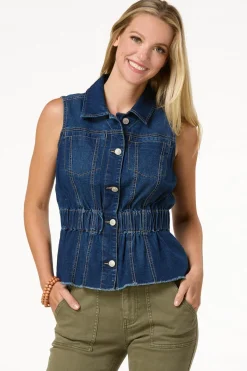 Cato Cinched Denim Vest> Jackets & Vests|Jeans