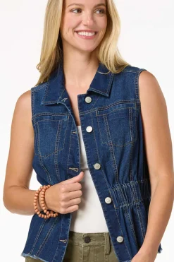 Cato Cinched Denim Vest><noscript><img width=