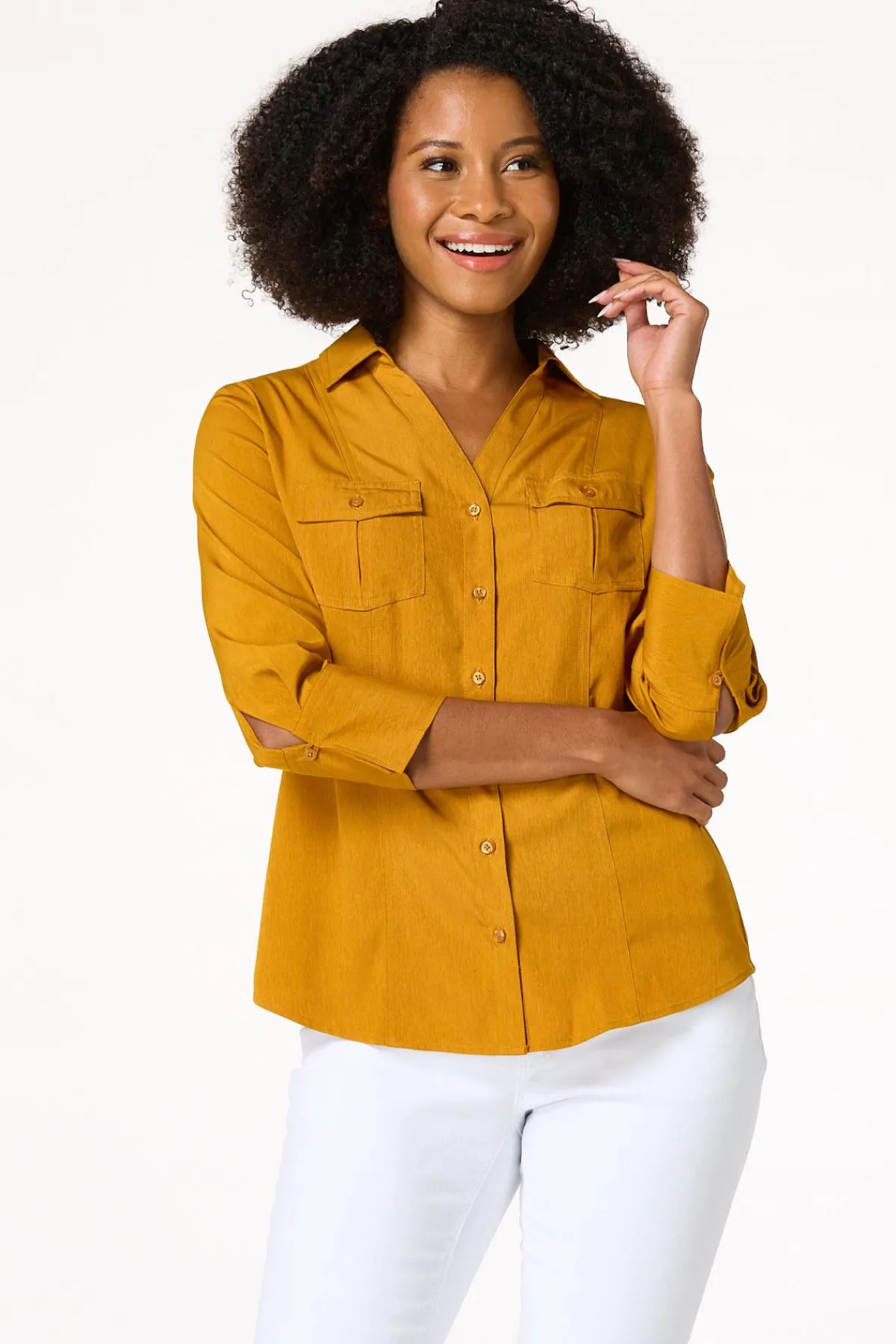 Cato Classic Button Down Shirt> Tops