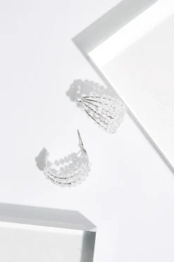 Cato Clear Glass Bead Hoop Earrings> Social Occasion|Earrings