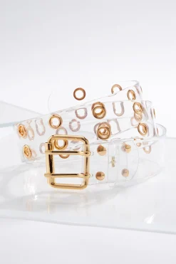 Cato Clear Grommet Buckle Belt> Belts