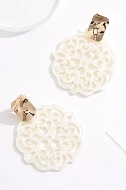 Cato Clip- On Lucite Filigree Earrings> Earrings