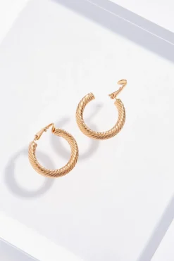 Cato Clip- On Twisted Hoop Earrings> Earrings