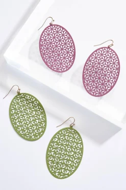 Cato Color Filigree Earrings><noscript><img width=