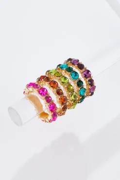 Cato Color Stone Ring Set> Rings