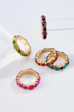 Cato Color Stone Ring Set> Rings